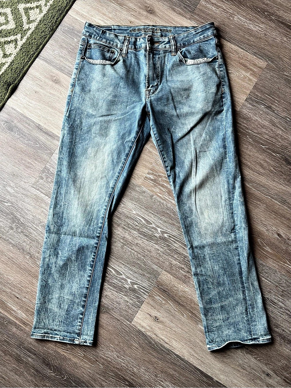 American Eagle Extreme Flex Straight Leg Jeans Blue Waist 33 x 30